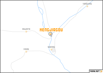 map of Mengjiagou