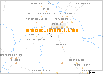 map of Mengkibol Estate Village