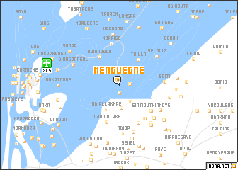 map of Menguègne