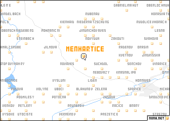 map of Menhartice