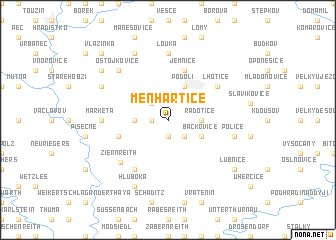 map of Menhartice