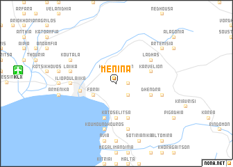 map of Meniná