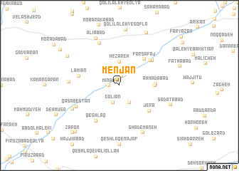 map of Menjān