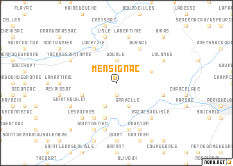 map of Mensignac