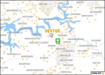 map of Mentor