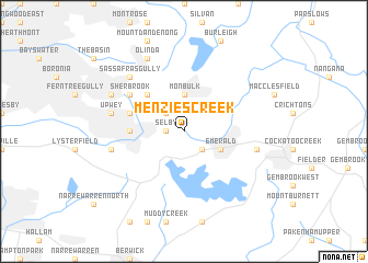 map of Menzies Creek