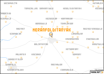 map of Meránfölditanyák