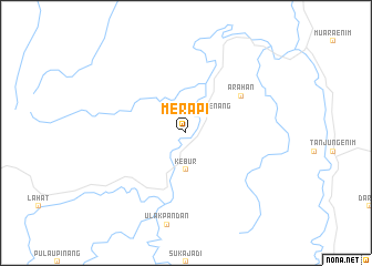 map of Merapi