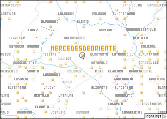 map of Mercedes de Oriente