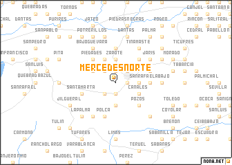 map of Mercedes Norte