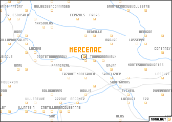 map of Mercenac