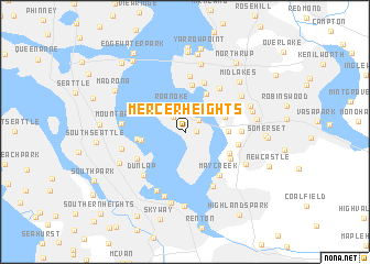 map of Mercer Heights