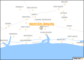 map of Mercer Landing