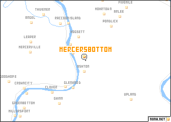 map of Mercers Bottom