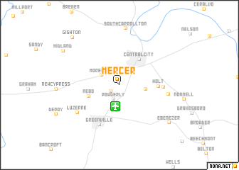 map of Mercer