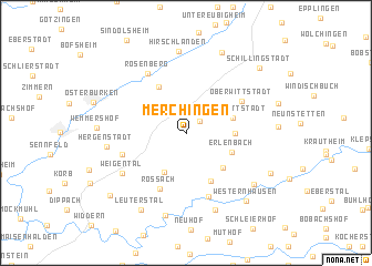 map of Merchingen