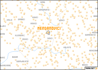 map of Merdanovići