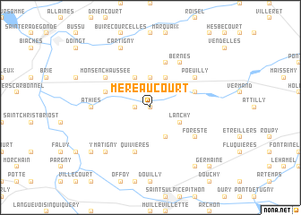 map of Méréaucourt