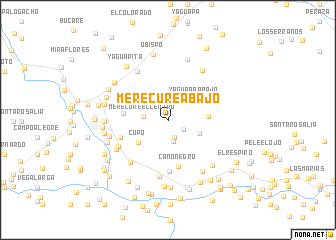 map of Merecure Abajo