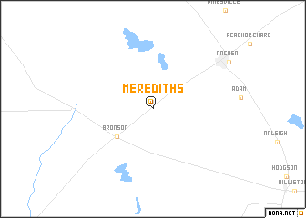 map of Merediths