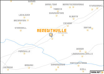 map of Meredithville