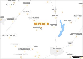 map of Meredith