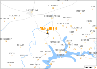 map of Meredith