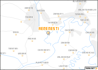 map of Mereneşti