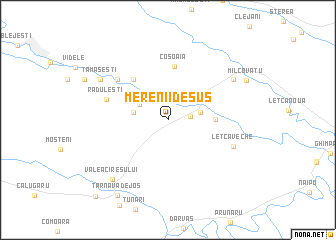 map of Merenii de Sus