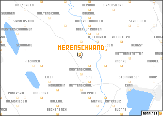 map of Merenschwand