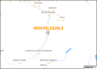 map of Mérens-lès-Vals