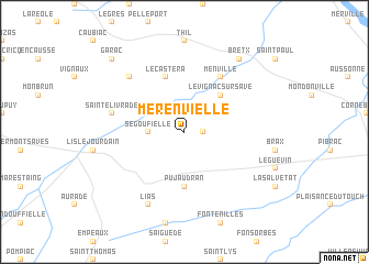 map of Mérenvielle