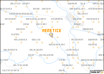 map of Meretice