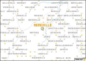 map of Méréville