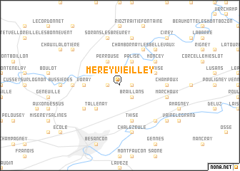 map of Mérey-Vieilley