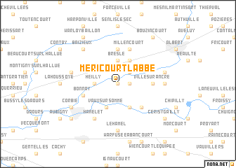 map of Méricourt-lʼAbbé