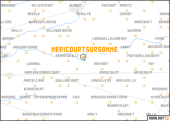 map of Méricourt-sur-Somme