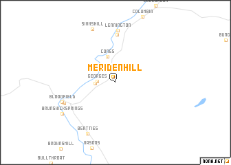 map of Meriden Hill