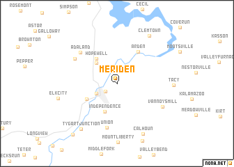 map of Meriden