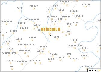 map of Méridiala