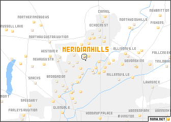 map of Meridian Hills