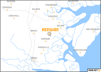 map of Meridian