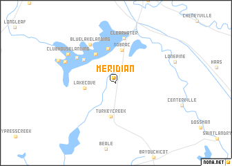 map of Meridian