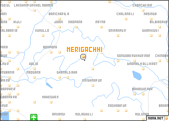 map of Merigāchhi