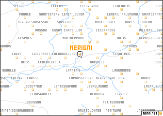 map of Mérigni