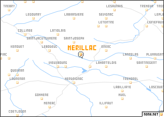 map of Mérillac