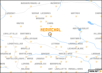 map of Mérinchal