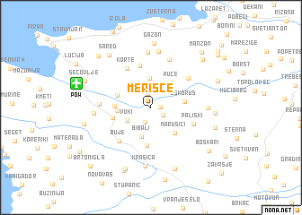 map of Merišće