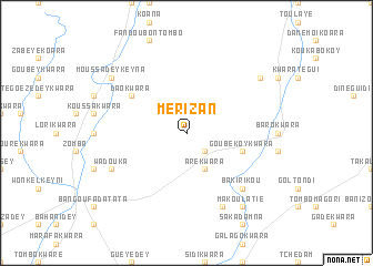 map of Mérizan