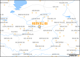 map of Merkeliai